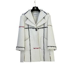 Chanel Hamburg Metiers D'Art Runway Tweed Jacket Coat Sz 40